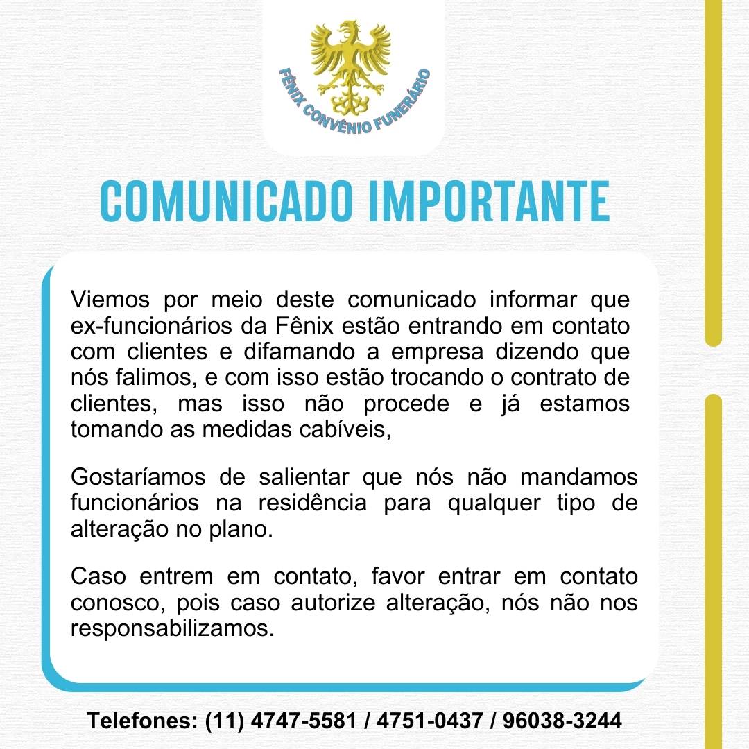 Comunicado Importante